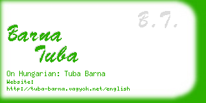 barna tuba business card